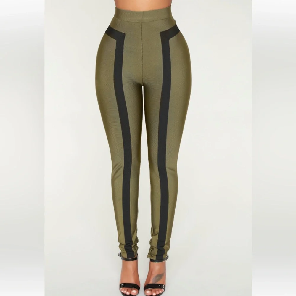 Fashion Nova Matching Olive Pants Set - Picture 9 of 16